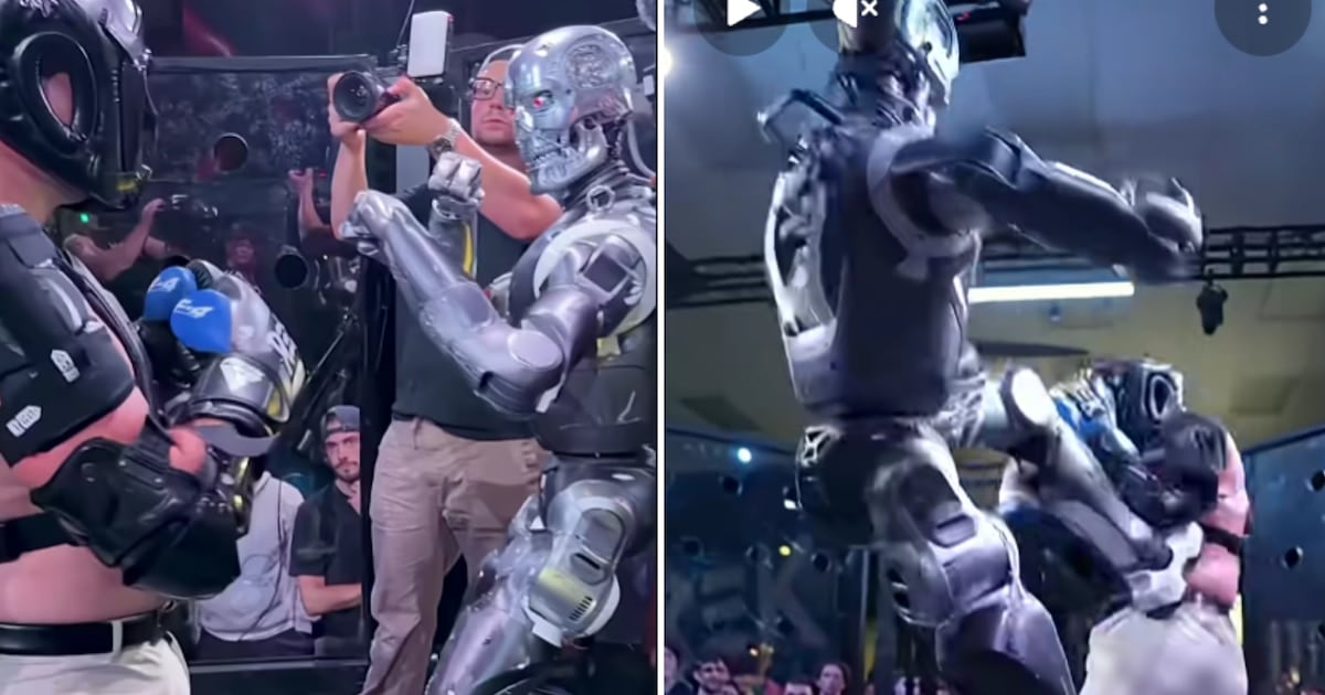 Un influencer pidió pelear contra robots humanoides, perdió y ahora la Justicia le dice a la empresa que no puede seguir