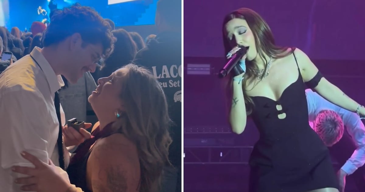 Se pidieron casamiento mientras Ángela Torres cantaba Vértigo y ni se dio cuenta