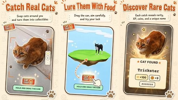 CatchCat lleva la colección de gatos callejeros a la pantalla del celular